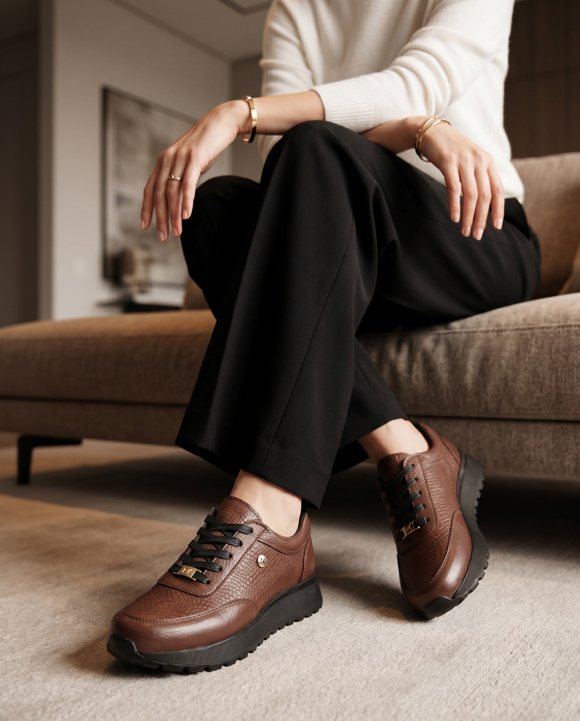 Karla Red Leather Women's Sneaker | Maryori López