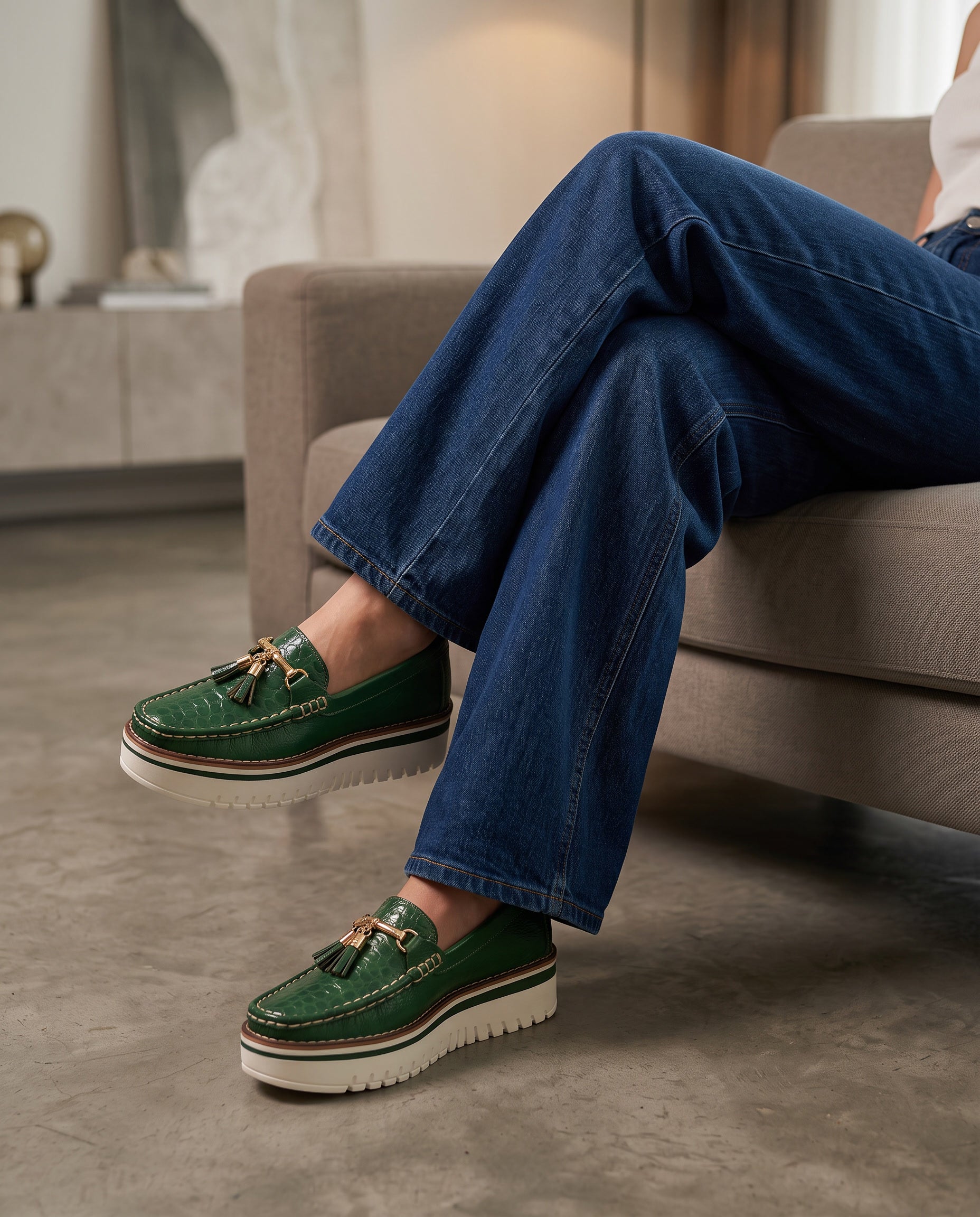 Women's Emerald Loafer | Maryori López