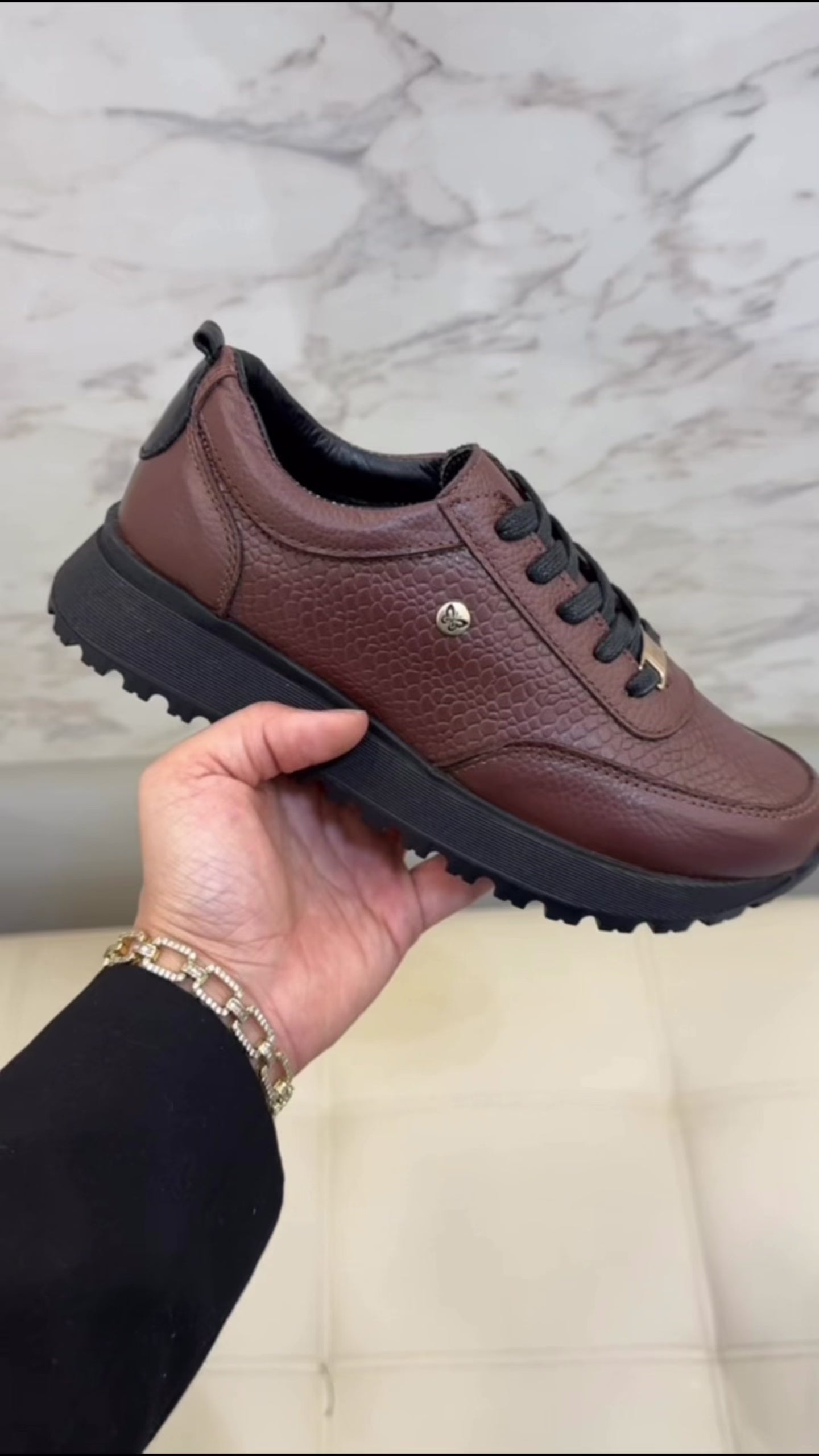 Karla Red Leather Women's Sneaker | Maryori López
