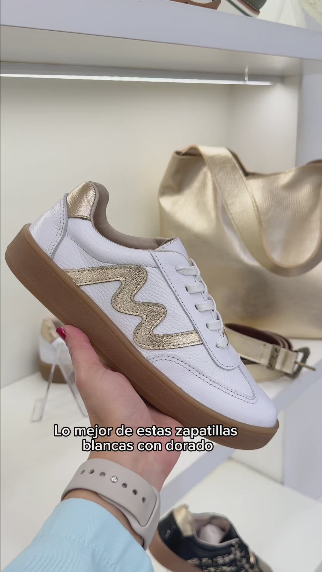 Claudia White Leather Women's Sneakers | Maryori López
