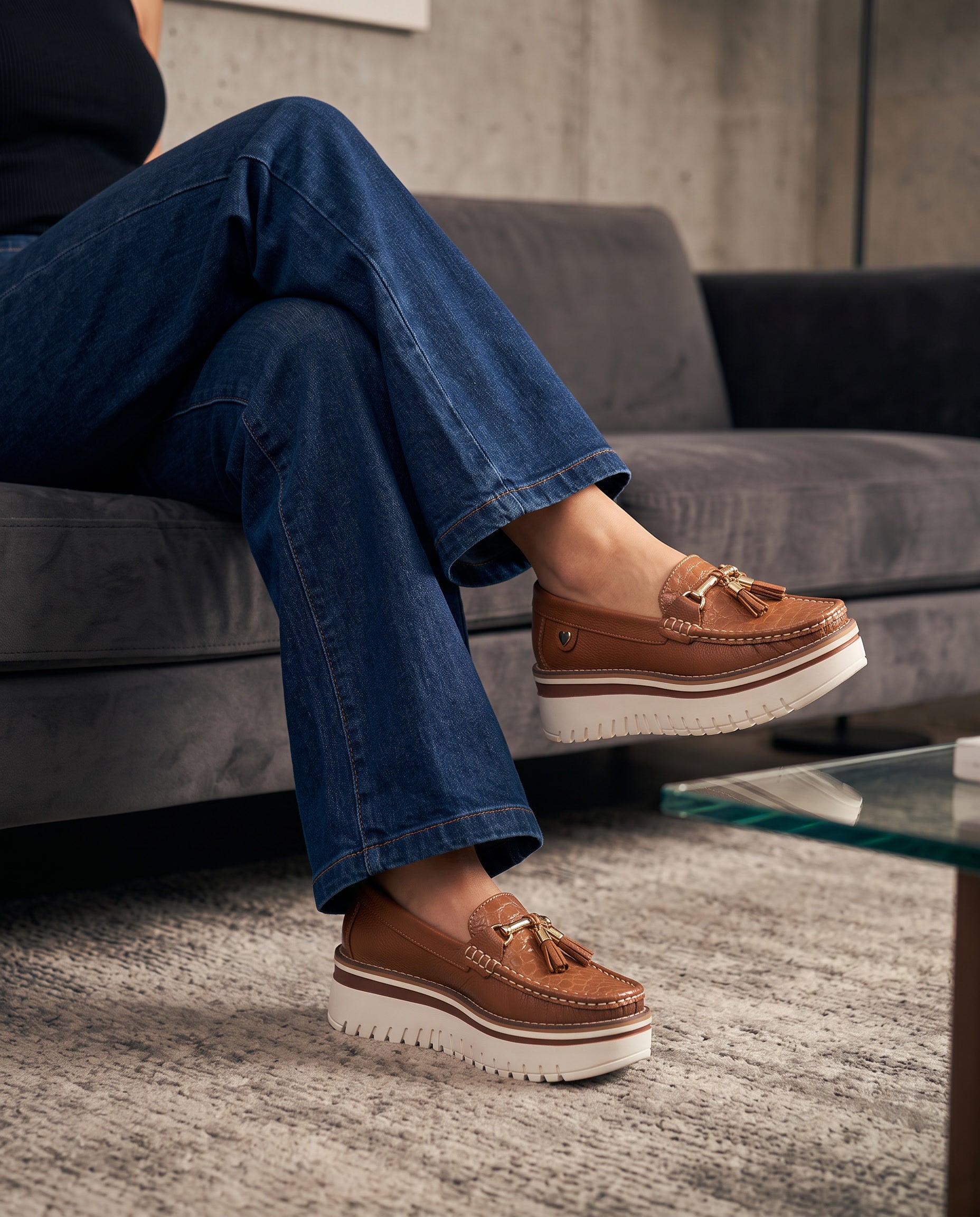 Rafaela Leather Loafers for Women | Maryori López