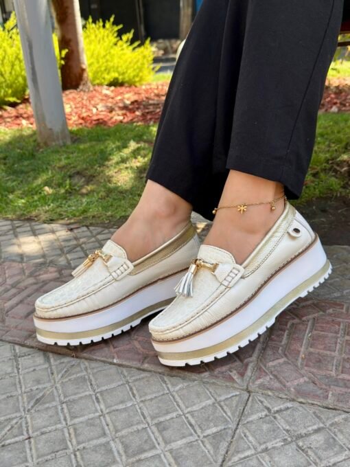 Mocasines de cuero Pamela para mujer – Calzados Maryori López