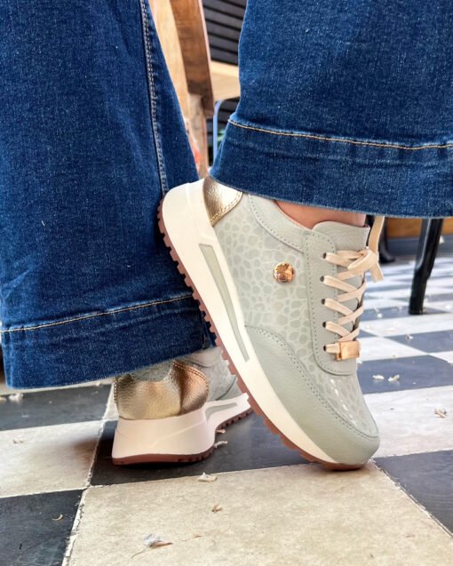 Zapatilla Camila Eucalipto Cuero Mujer | Maryori López - Imagen 2