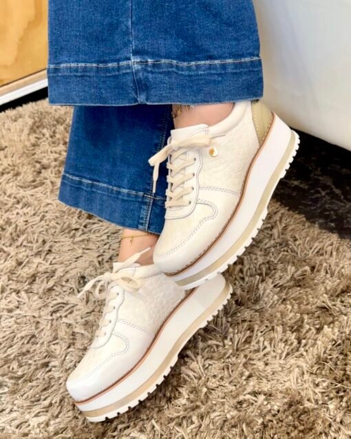 Zapatilla Riviera Crema Cuero Mujer | Maryori López - Imagen 2
