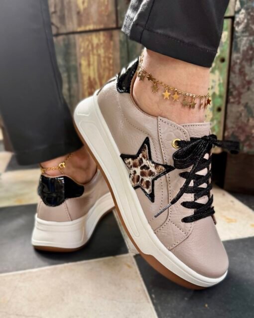 Zapatilla Capuchino Cuero Mujer | Maryori López - Imagen 2