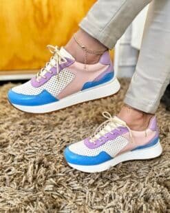 Zapatillas de cuero Johana para mujer – Calzados Maryori López