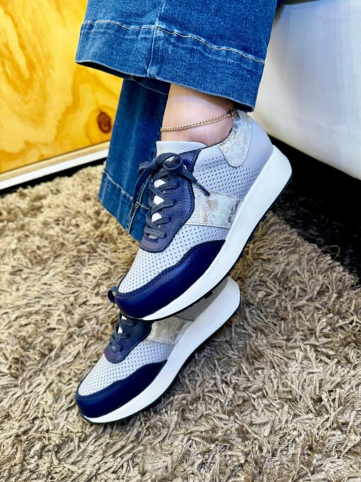 Zapatilla Chanel Gris Cuero Mujer | Maryori López - Imagen 3