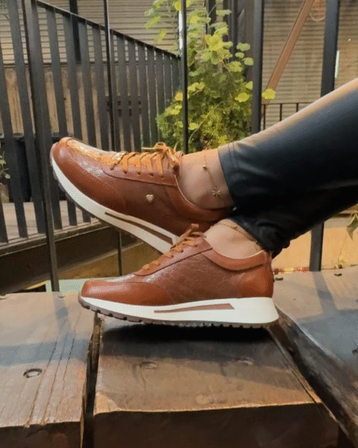 Zapatilla Camila Camel Cuero Mujer | Maryori López - Imagen 2