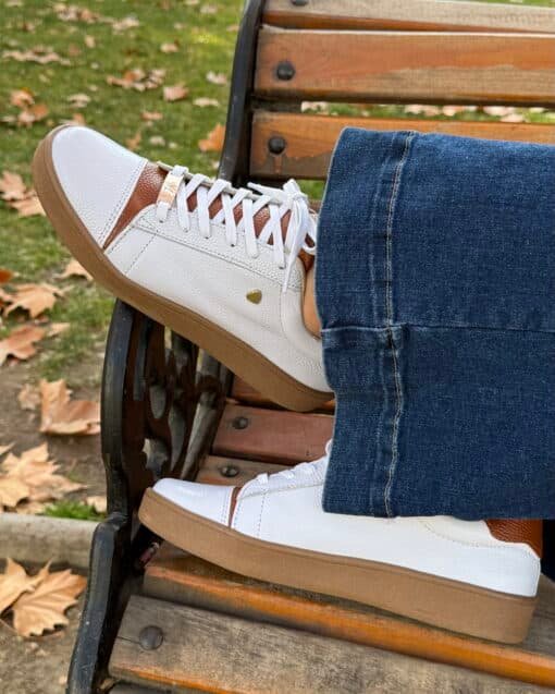 Zapatilla Lucia Blanco Cuero Mujer | Maryori López - Imagen 2