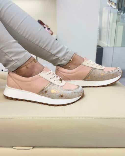 Zapatilla Yara Palo Rosa Cuero Mujer | Maryori López - Imagen 3
