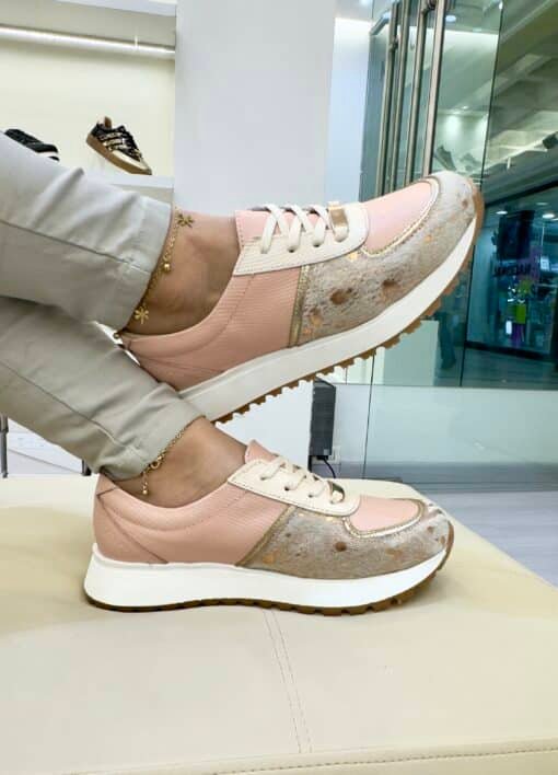Zapatilla Yara Palo Rosa Cuero Mujer | Maryori López