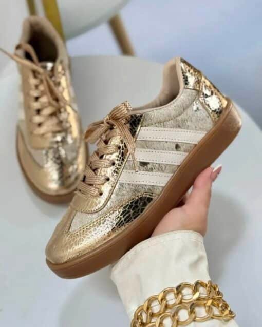 Zapatilla Jennifer Dorado Cuero Mujer | Maryori López
