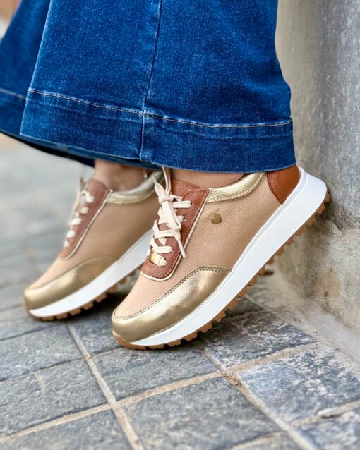 Zapatilla Martha Camel Cuero Mujer | Maryori López - Imagen 2