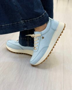 Zapatilla Camila Celeste Cuero Mujer | Maryori López